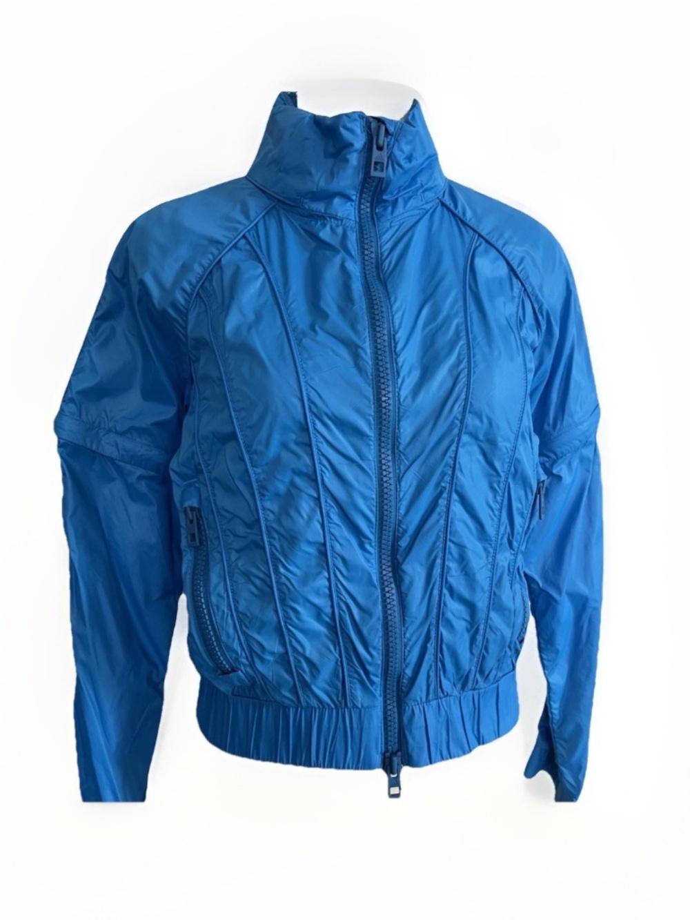 Adidas by Stella McCartney Convertible Jacket Zip Off Sleeves Blue Womens Small - Picture 5 of 8